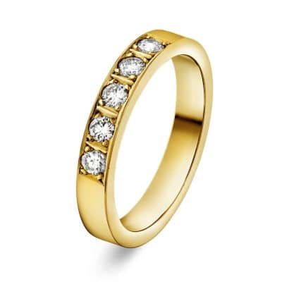 Alliansering i Gult Gull, Delta, 0,25 ct TWSI