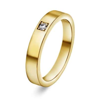 Alliansering i Gult Gull, Delta, 0,07 ct TWSI