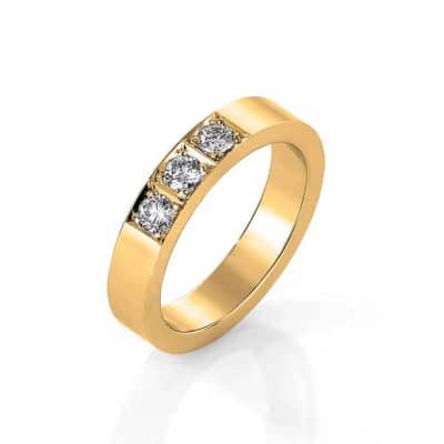 Alliansering i Gult Gull, Delta, 0,30 ct TWSI