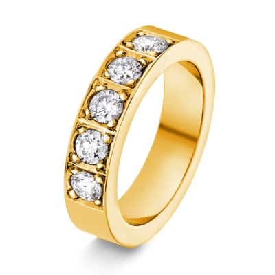 Alliansering i Gult Gull, Delta, 1,00 ct TWSI