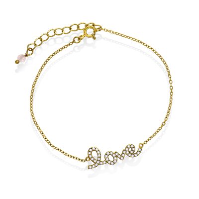 Bright love armbånd i sølv med zirkonia