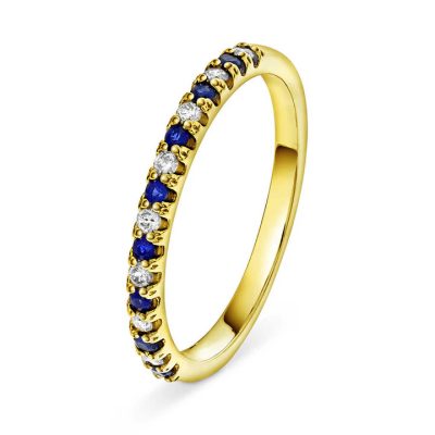 Ring i gull med diamant 0,12 ct WSI