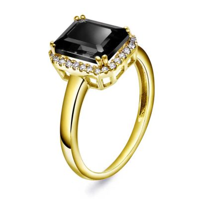Ring i gull med diamant 0.14 ct WSI