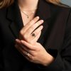 Ring i gull med diamant 0.14 ct WSI - Bilde 2