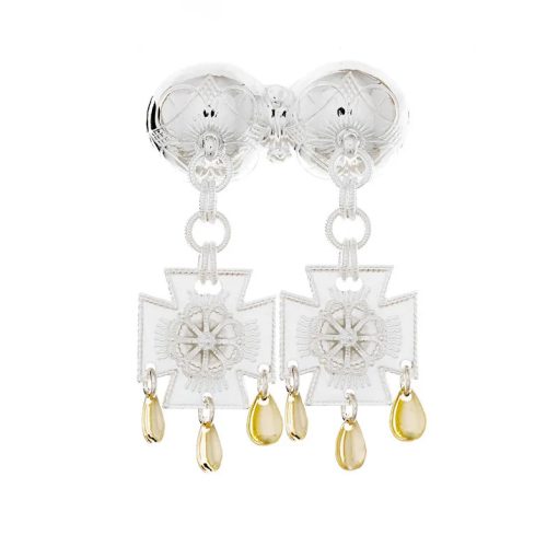 Halsnål nr. 43 lys forgylt