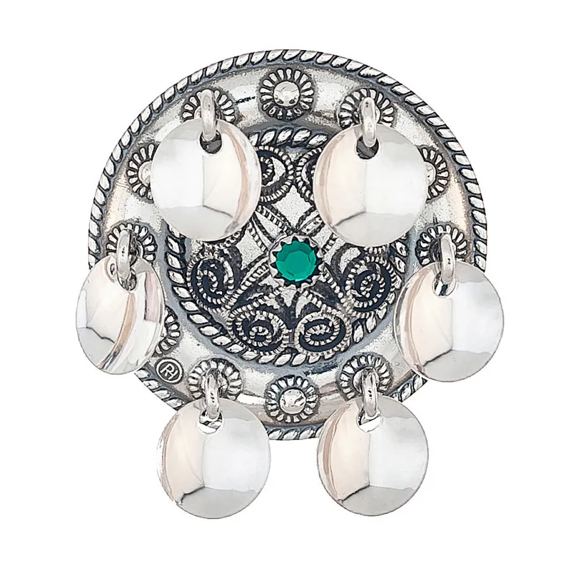 Barnesølje nr. 31, oksidert m/grønn sten