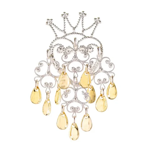 Hjertesølje nr. 47 lys forgylt