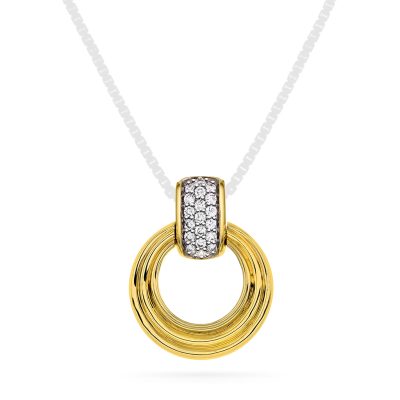 Anheng i gull med diamanter 0,14 ct WSI