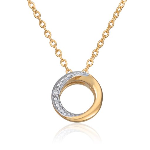 Anheng i gull, Diamant totalt 0.003ct. - 8,3 mm