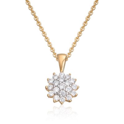 Anheng i gull, Rosett Zirkonia - 8,5 mm