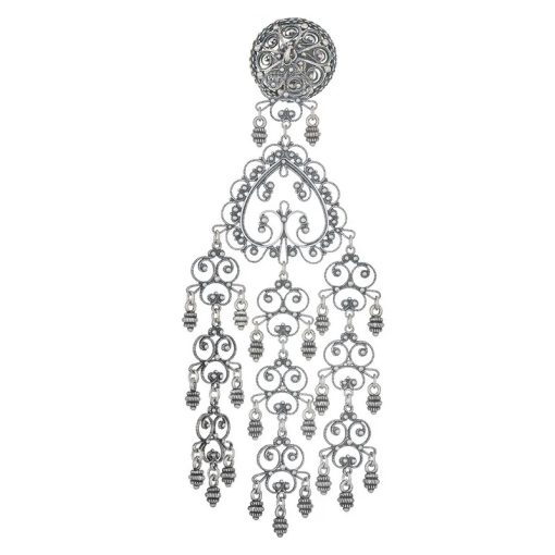 Halsknapp Gudbrandsdal nr. 4  oksydert med nål