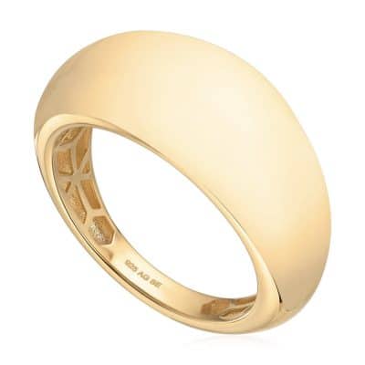 Ring "Old money" i sølv forgylt