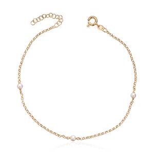 Ankel lenke forgylt med perle