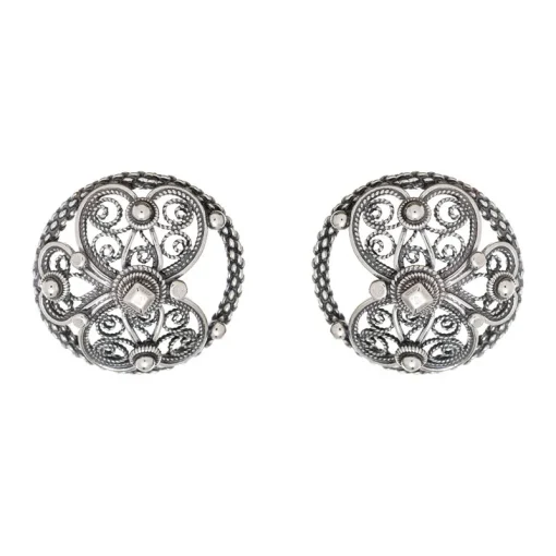 Maljer i oksidert sølv til Beltestakk og Vest- og Øst-Telemarksbunad, 2,8 cm, Vossasylv 312100