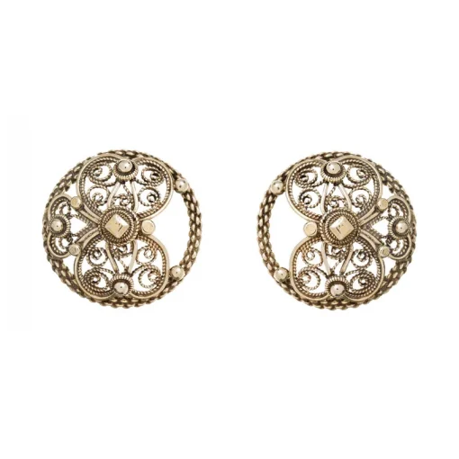 Filigranmaljer i gammelforgylt sølv til Beltestakk og Vest- og Øst-Telemarksbunad, 2,8 cm, Vossasylv 312700