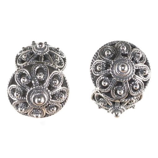 Mansjettknapper i oksidert sølv til Beltestakk, Øst- og Vest-Telemarksbunad og Tinnbunad fra Vossasylv 428199