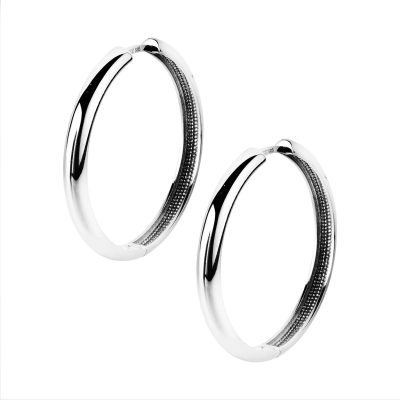 Øreringer i hvitt gull, Ø23 mm - 3,2 mm
