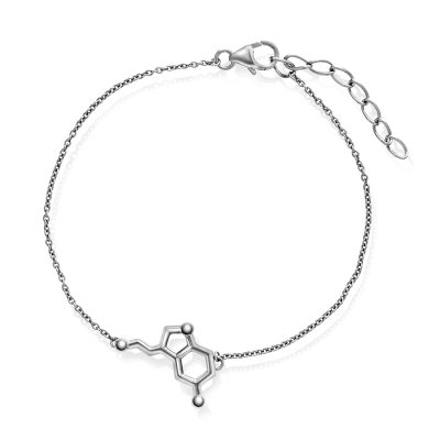 Armbånd i sølv serotonin glede