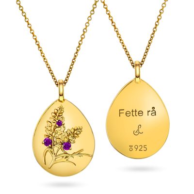 Medaljong "Fette rå" med ametyst