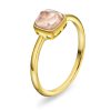 Ring i sølv med rosa opal KJÆRLIGHET