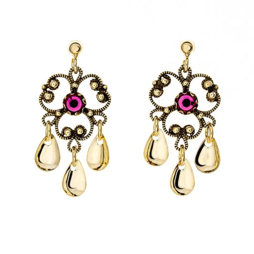 Ørepynt nr. 1, antikk med sten, for hull