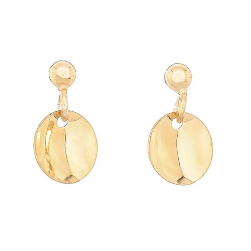 Ørepynt nr. 22 løv, 8 mm løv, forgylt