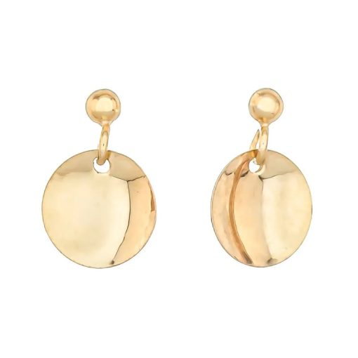 Ørepynt nr. 22 løv, 10 mm løv, forgylt