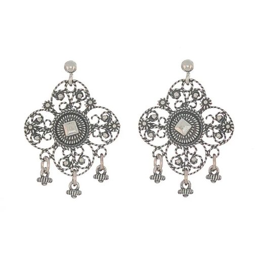 Ørepynt nr. 37 filigran Telemark, oksidert