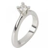 Lene Visholm ring i hvitt gull, diamant solitær 0,20 ct.