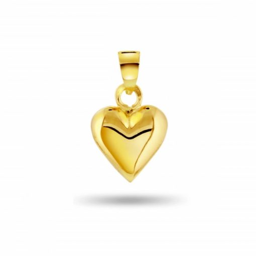 Anheng gull hjerte 9mm (kan grav)