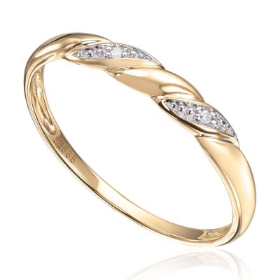 Ring i gull, Diamanter 0,01 ct.