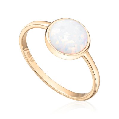 Ring i gull, Syntetisk Opal