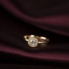 Ring i gull med zirkonia - Bilde 3