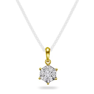 Anheng i gull med diamant 0,15 ct WP