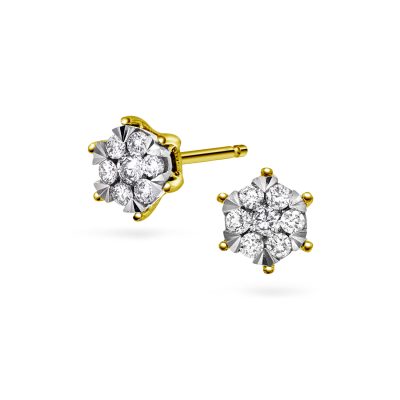 Øredobber i gull med diamanter 0,27 ct W