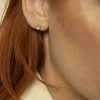 Øredobber i gull med diamanter 0,27 ct W - Bilde 2