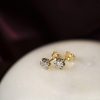 Øredobber i gull med diamanter 0,27 ct W - Bilde 3