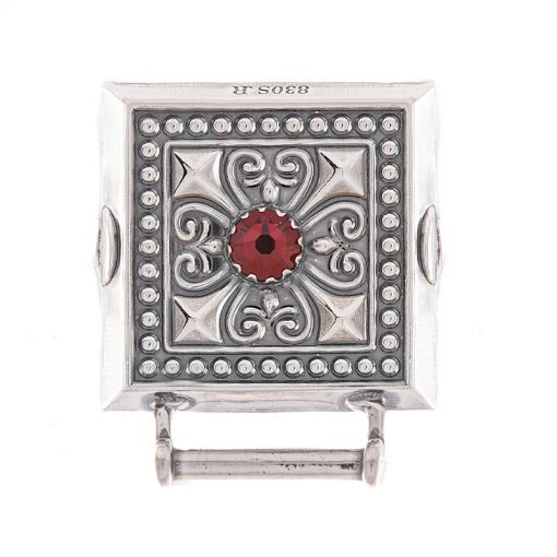 Veskestøl nr. 34 oksydert med rød stein