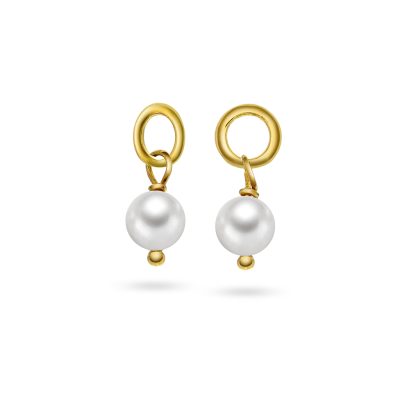 Pearl charms i sølv med hvit perle