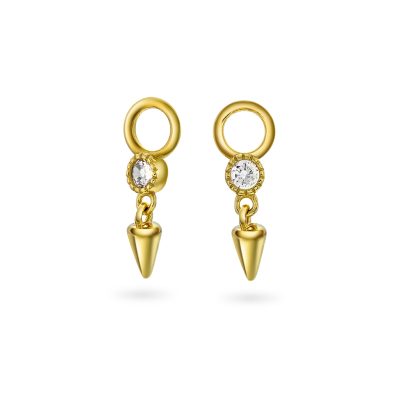 Aim charms i sølv med blank zirkonia