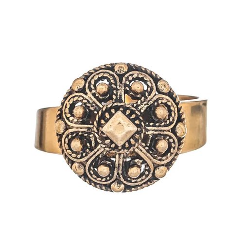 Stor bunadsring i gammelforgylt sølv til Beltestakk og Øst- og Vest-Telemarksbunad fra Vossasylv 748700