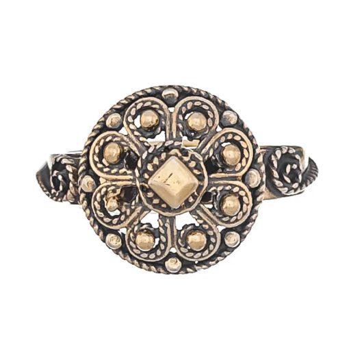 Liten bunadsring i gammelforgylt sølv til Beltestakk og Øst- og Vest-Telemarksbunad fra Vossasylv 749700