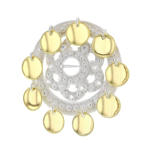 Slangesølje nr. 5 lys forgylt med skåler