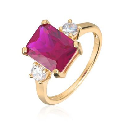 Ring Cz forgylt