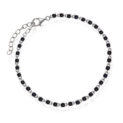 Zela armbånd med sort zirkonia