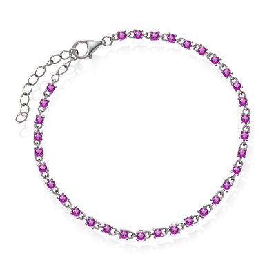 Zela armbånd med rosa zirkonia