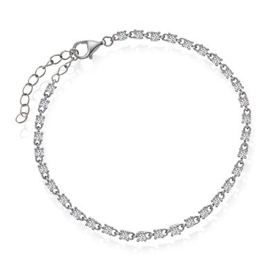 Zela armbånd med hvit zirkonia