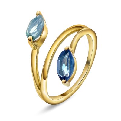 Mirage ring med blå stener