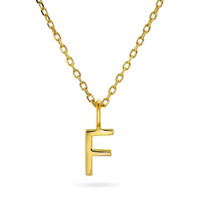 Letters smykke i 925 forgylt sølv F