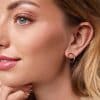 Pan Jewelry - Starlight øredobber i 925 forylt sølv med sorte stener - Bilde 2